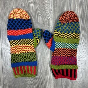 Solmate Socks Knit Colorful Mittens - 100% Recycled Yarn Made in USA‎ Winter
